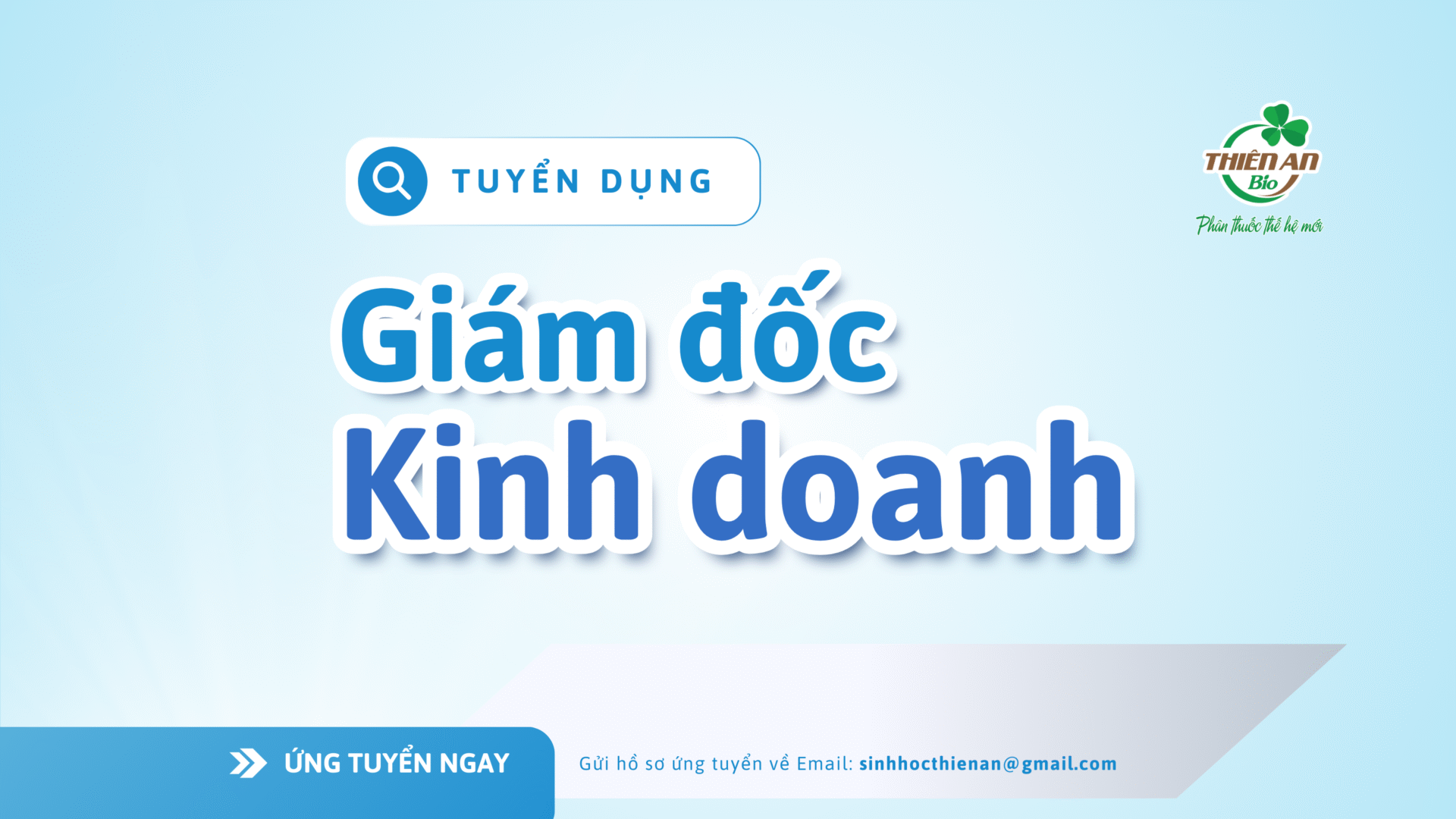 Tuyển dụng – Giám đốc kinh doanh
