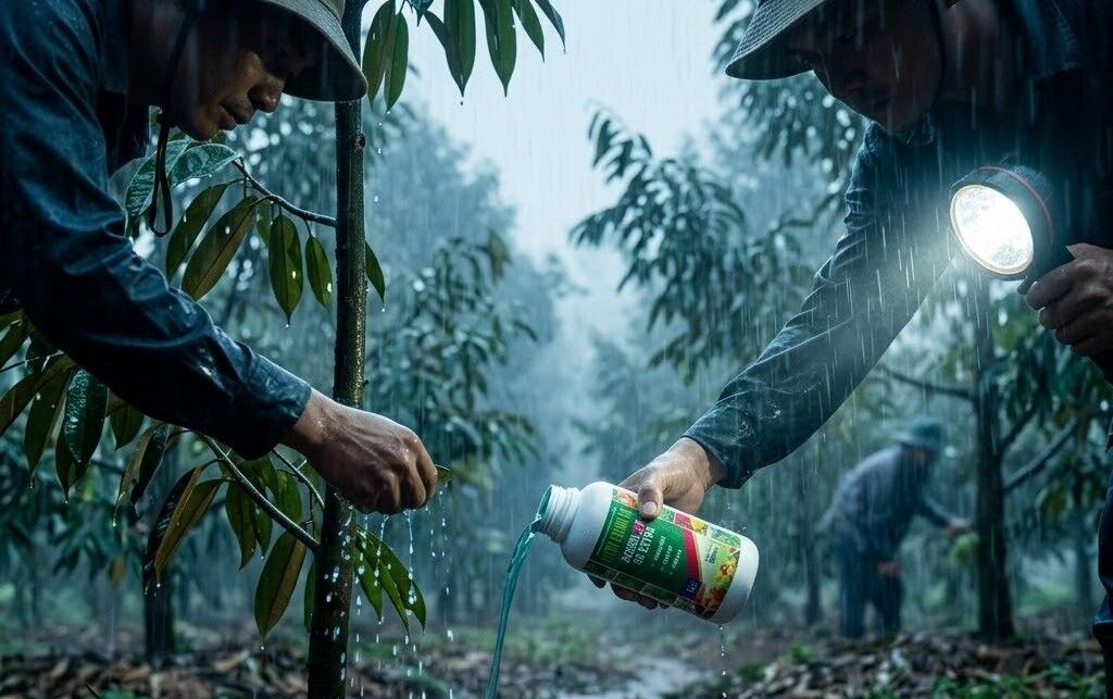 Hạn chế rủi ro cho cây Sầu Riêng khi mùa mưa đến